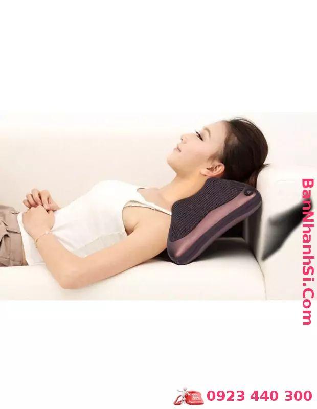 Gối massage hồng ngoại hai chiều 8 bi2